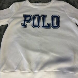 White polo sweatshirt MEDIUM